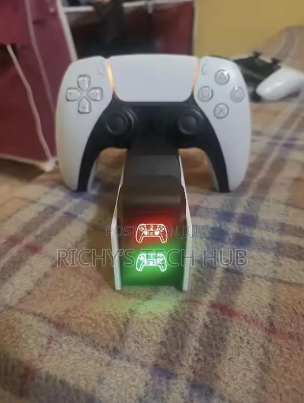 Dual Fast Ps5 Gamepad Controller Charging Station With Led Dock · Photo 2