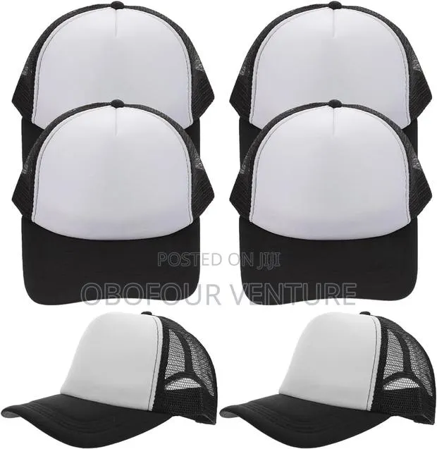 Solid Plain Baseball Cap Mesh Flat Trucker Snapback · Photo 1