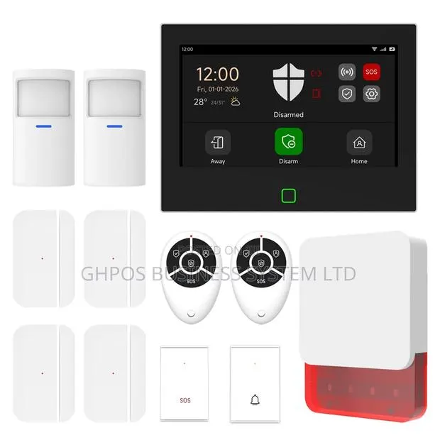 Ubero B700 Touchscreen Tuya WiFi 4G Wireless Home Alarm System Kit (10 · Photo 1