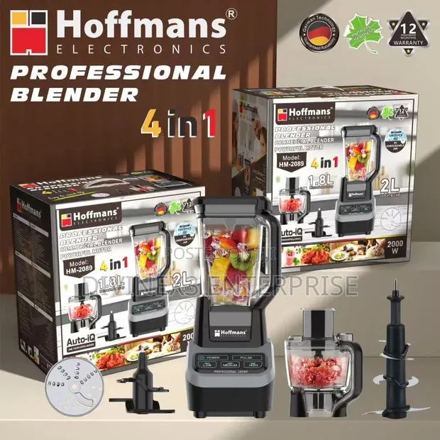 Hoffmans HM-2089 4-in-1 Professional Commercial Blender – 2000W · Photo 1