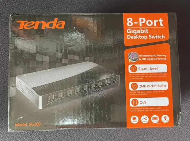 Tenda 8 Port Gigabit Desktop Switch 10/100/1000mbps Sg108 · Photo 1