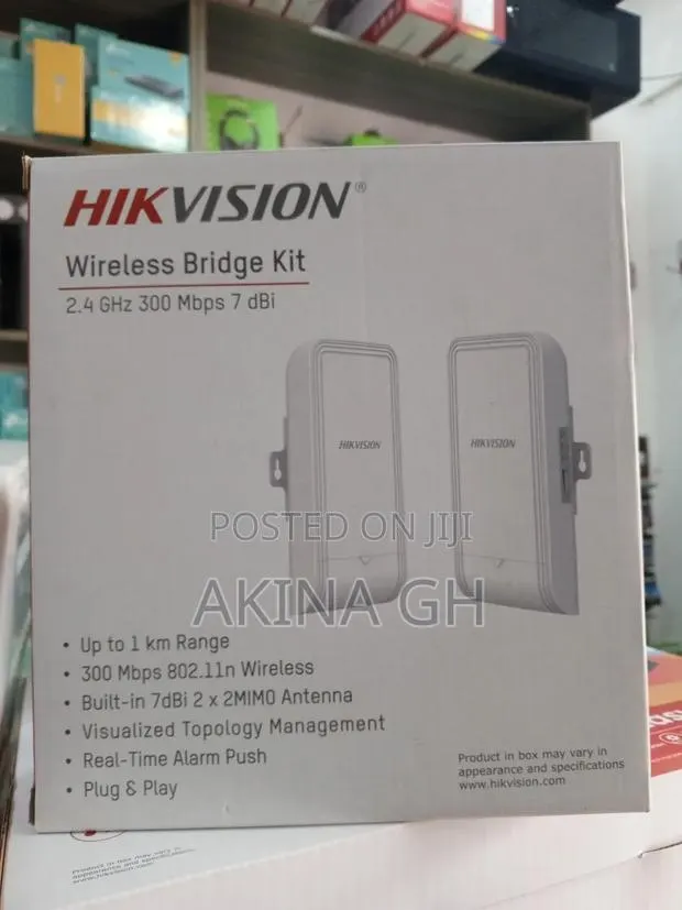 Hikvision Wireless Bridge Kit 2.4ghz MBPS 7 Dbi (Ds-3wf1000-El-2n) · Photo 1