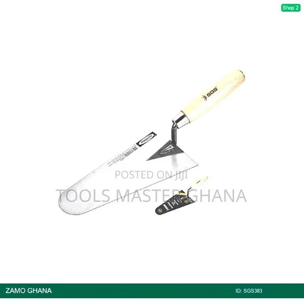 Plaster and Brick Trowel 200mm Wooden Handle - Sgs383 · Photo 1