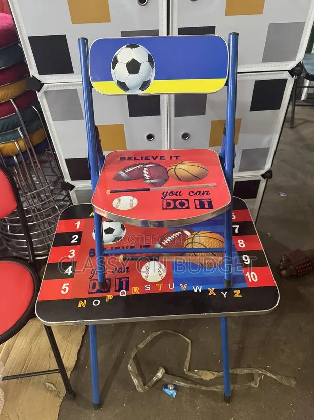 Foldable Kids Table and Chair- Multticolr · Photo 1