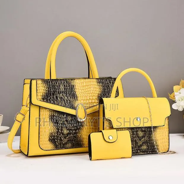 Premium 3-in-1 Crocodile Pattern Women's Handbag Set · Photo 1