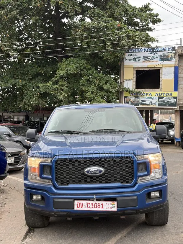 Ford F-150 XL 4x4 Regular Cab Styleside 8 ft. box 141 in. WB 2018 Blue · Photo 1