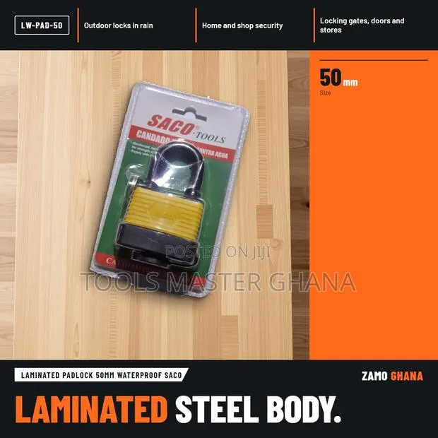 Laminated Padlock 50Mm Waterproof Saco - LW-PAD-50 · Photo 1