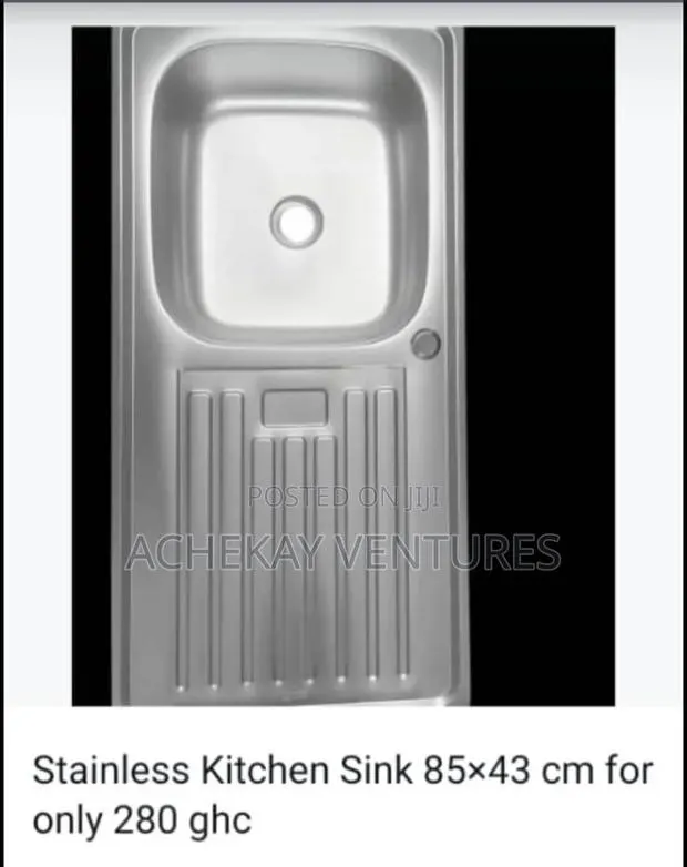 Stainless Steel Kitchen Sink (85 × 43 Cm) · Photo 1