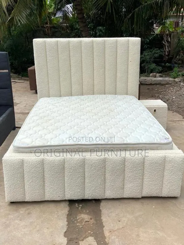 Double Bed Frame Mattress and Side Drawer · Photo 1