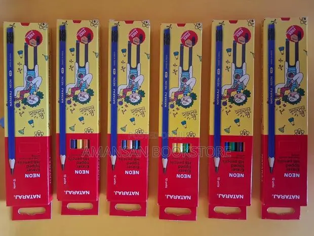 Nataraj Neon Eraser Tipped Hb Pencils (6 Packs, 12 Pencils Per Pack) · Photo 1