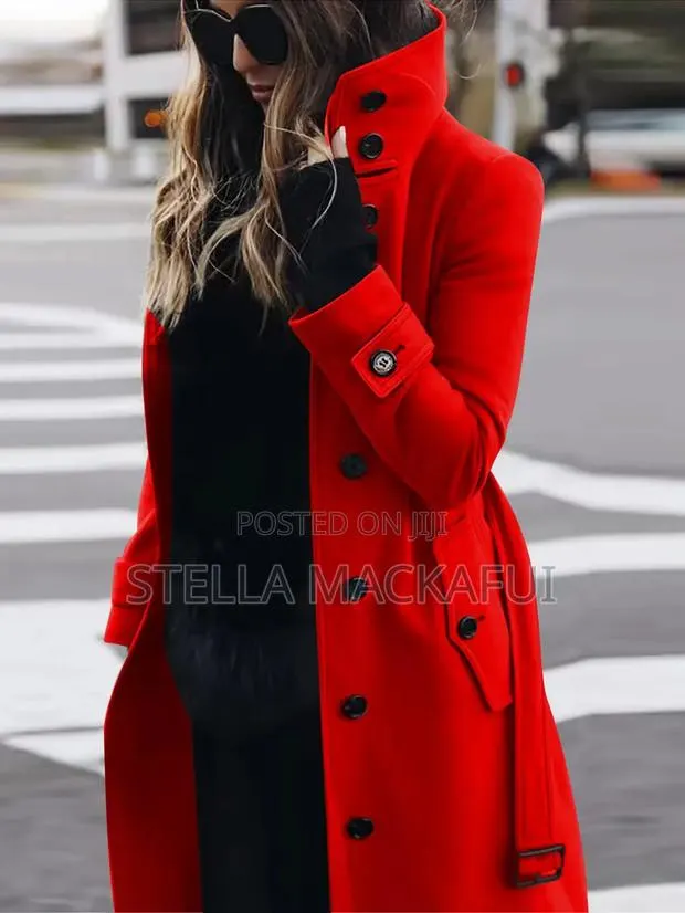 Exquisite Red Trench Coat for Ladies · Photo 1