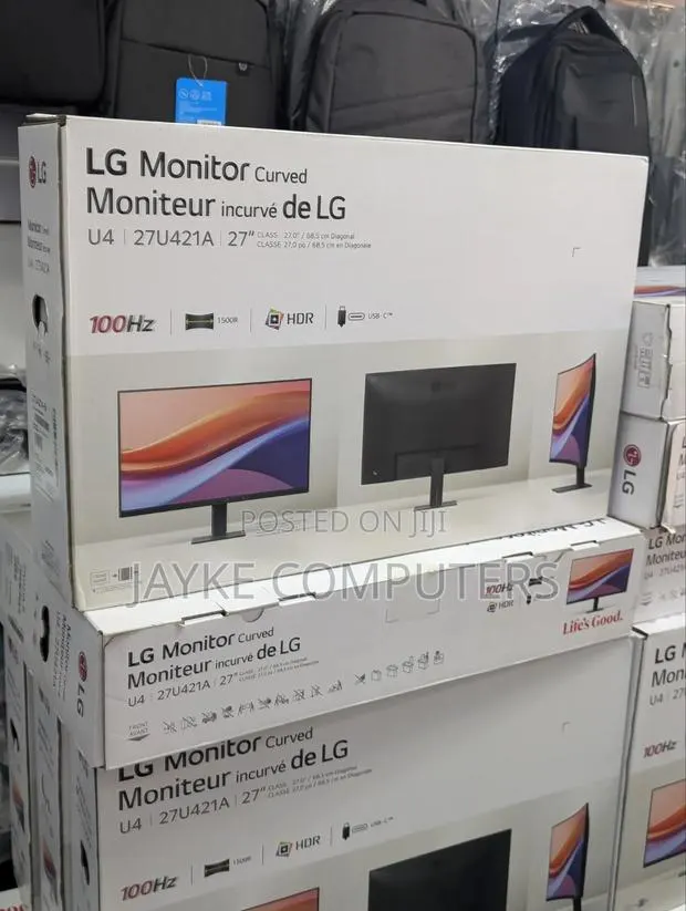 LG 27U421A 27′′ Full HD 100Hz Curve Monitor – Black · Photo 1