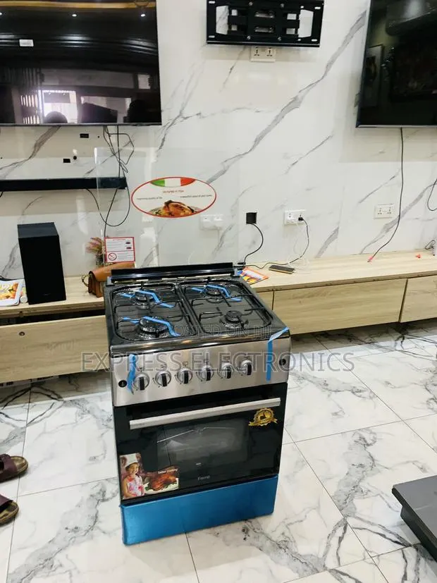 Quality New Line Black Gas Cooker Oven 4burner 60/60 · Photo 1