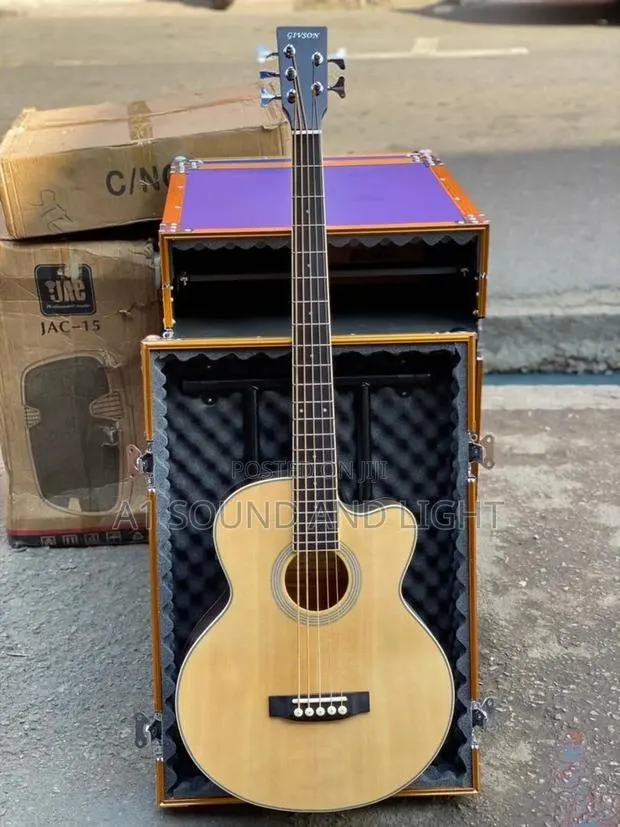 Givson 6-Strings Semi-Acoustic Guitar[Wine Red] · Photo 1