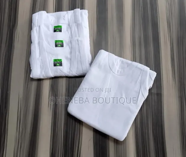 3 Pack White Singlet for Men · Photo 1