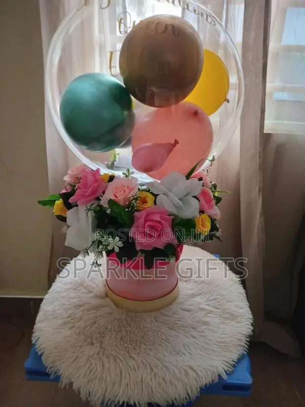 Birthday and Birthday Balloon and Flower Bouquet Gift · Photo 1