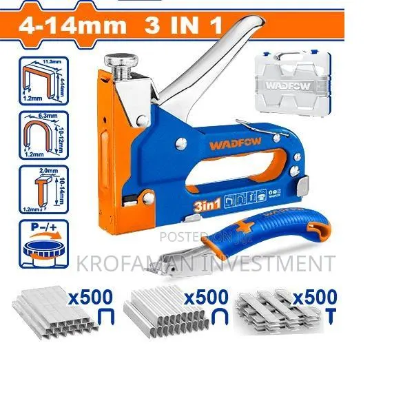 Wadfow WGU4B06 3 In 1 Staple Gun Set · Photo 1