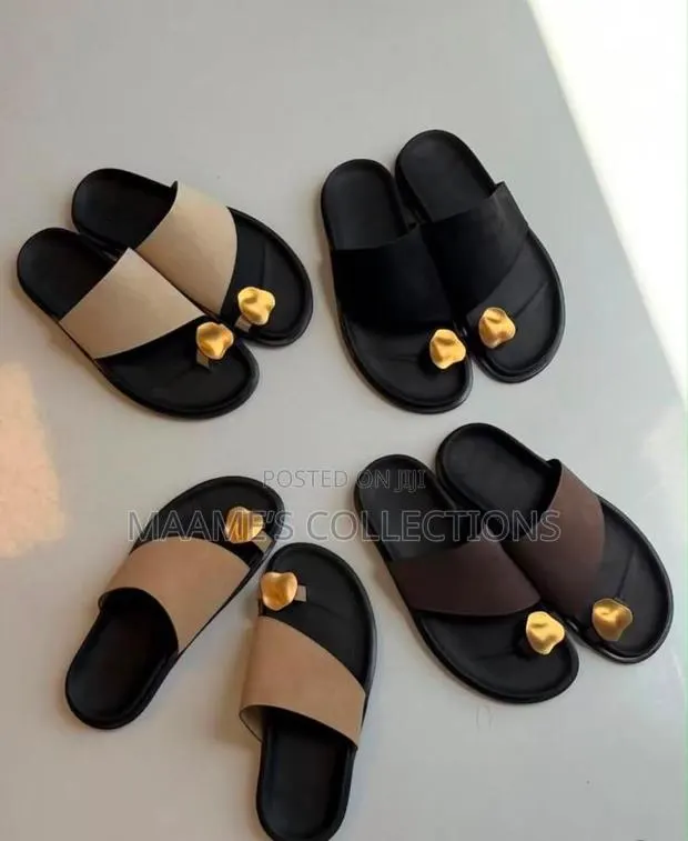 Zara Light Luxury Metallic Decor Slippers for Women (Comes With a Box) · Photo 1