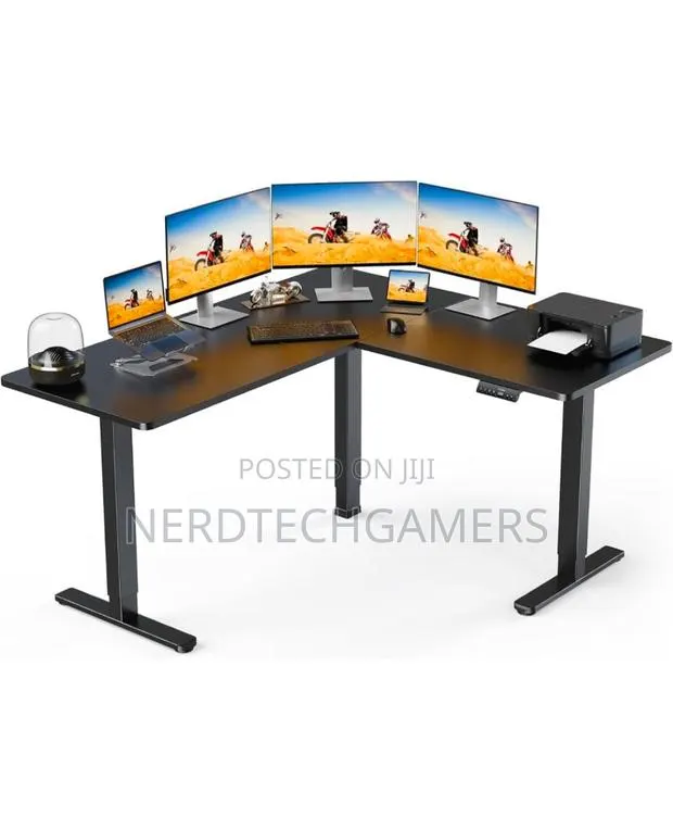Ergear 63” Dual L Shaped Standing Electric Height Adjustable · Photo 1