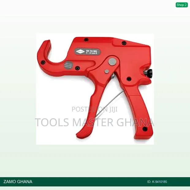 Plastic Pipe Cutter 185mm Plier 35mm Conduit Pipe All Red - K- · Photo 1