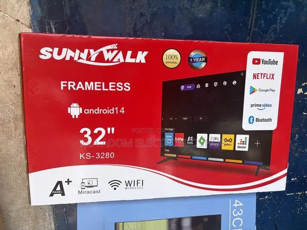 Sunnywalk 32” Smart Android Bluetooth Led TV · Photo 1