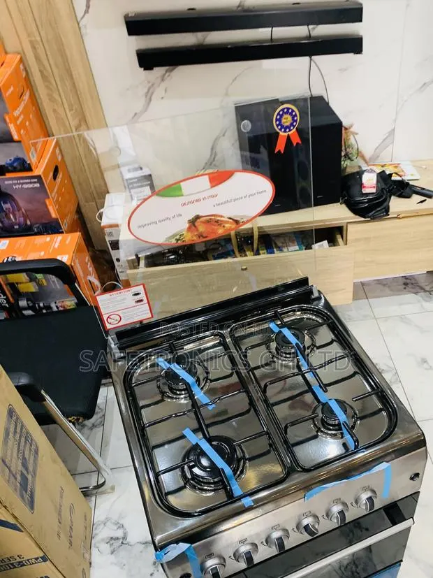 Essential Volcano Ferre 50x60 Gas Cooker – New Line, 4 Burners · Photo 1
