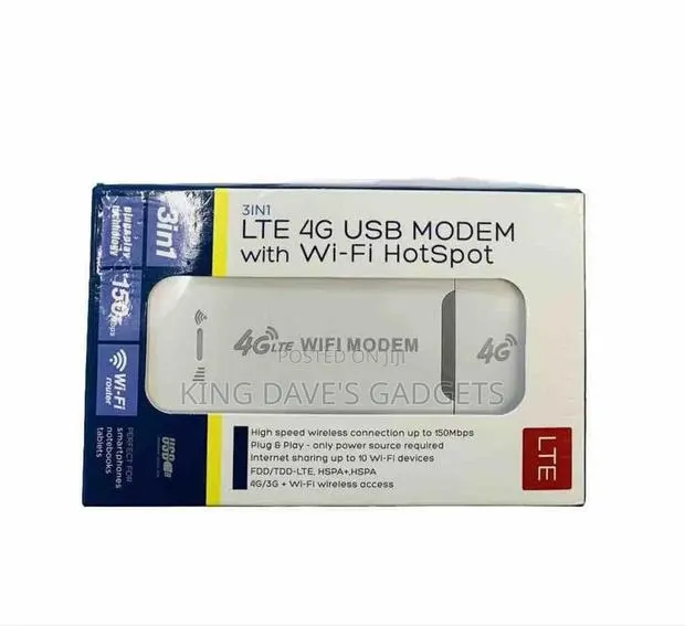 3-in-1 Lte 4g Usb Modem With Wi-Fi Hotspot · Photo 1