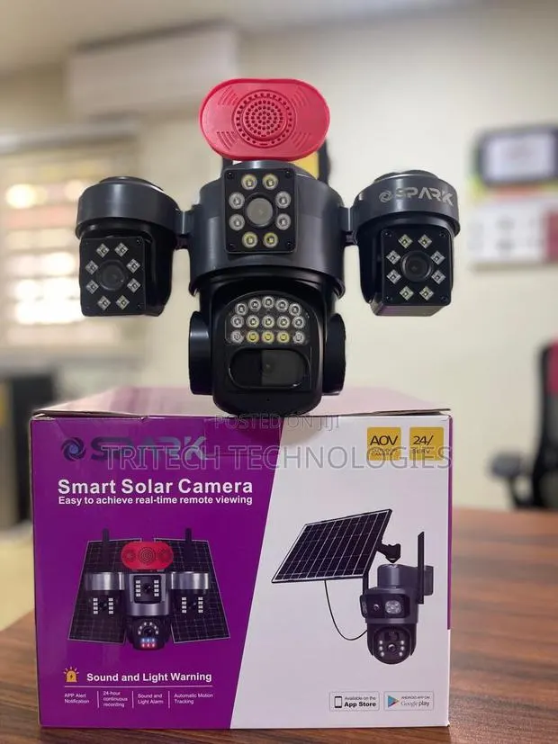 SPARK JA-S11B-4G Solar Security Camera 4 Lens · Photo 1