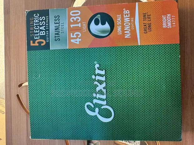 Elixir Stainless Steel 5-String Electric Bass Guitar Strings