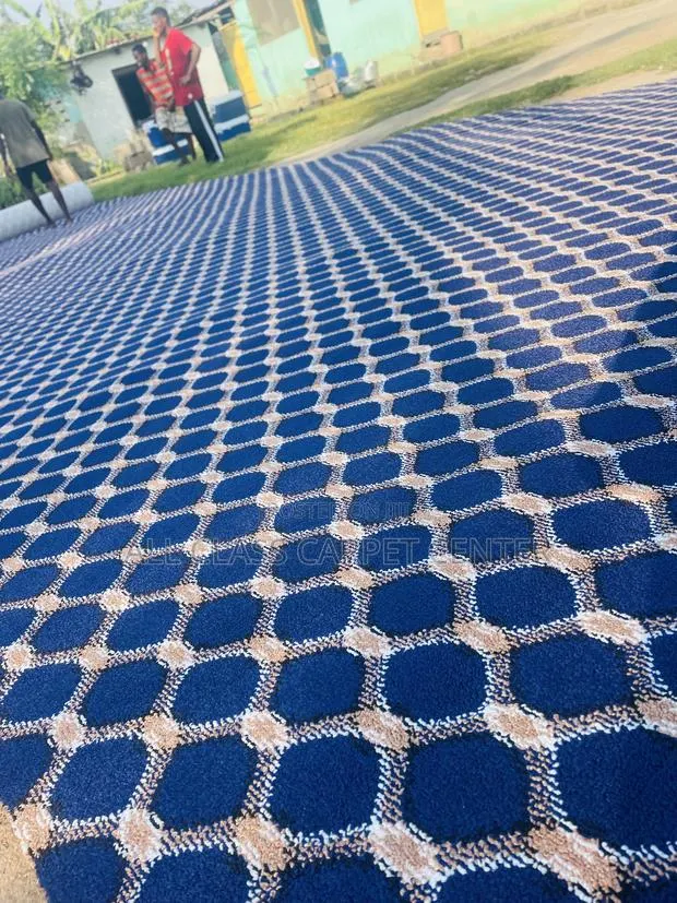 Heavy Blue Design Floor Carpet · Photo 1