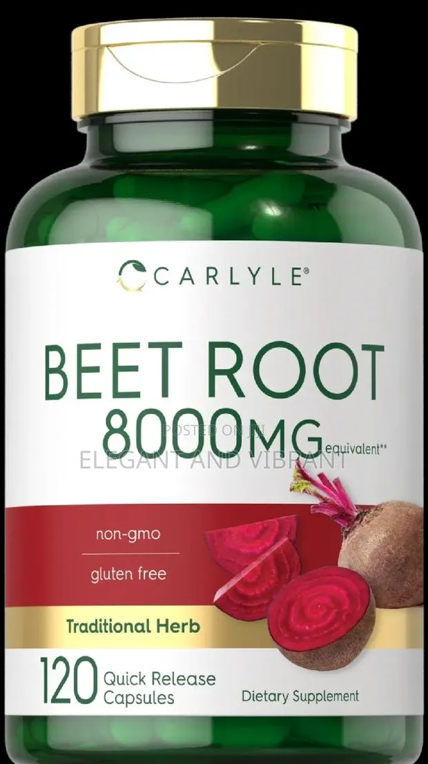 Beet Root Caps | 8000mg | 120 Count | Non-Gmo, Gluten Free · Photo 1