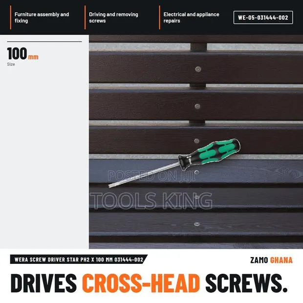 Wera Screw Driver Star Ph2 X 100 Mm 031444-002 - WE-05-031444-002 · Photo 1