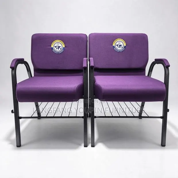 Indoor Church Auditorium Fabric Chair for Sale · Photo 1