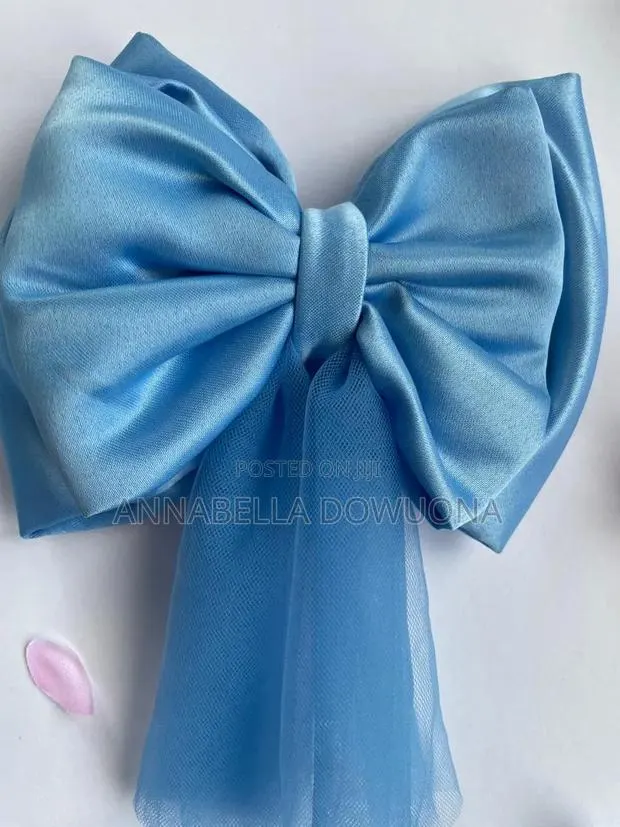 Blue Satin Ribbon Bows for Gift Packaging · Photo 1