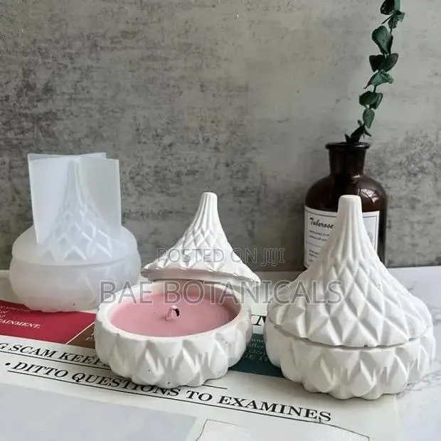 Gypsum Mold For Candle Jar With Long Lid · Photo 1
