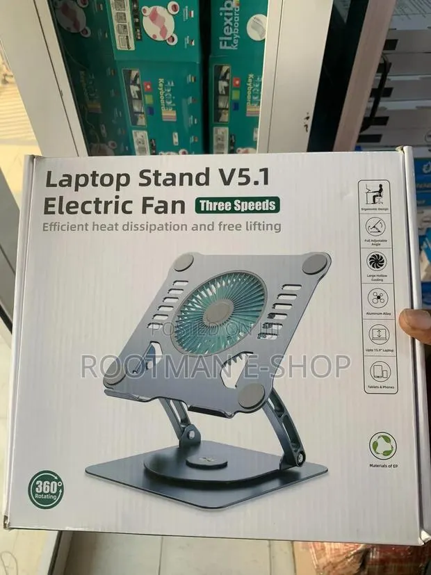 Laptop Stand With Electric Fan 2 in 1 · Photo 1