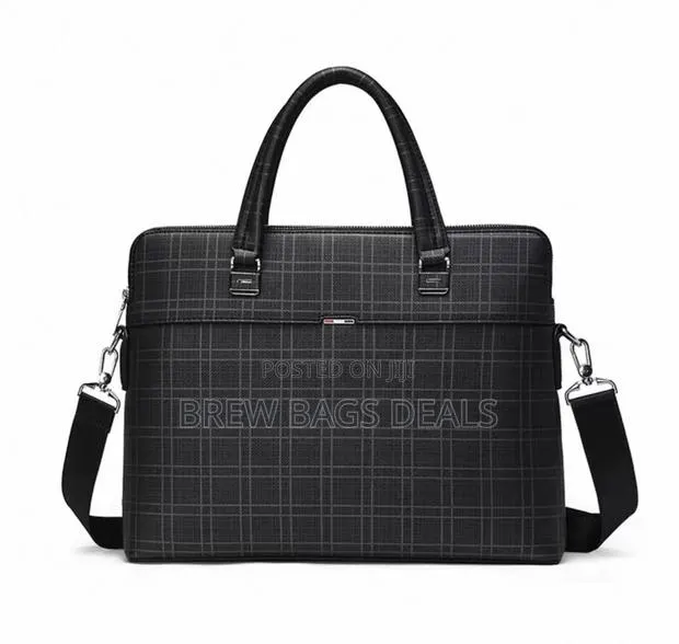 Premium Quality Leather 15 Inches Executive Laptop Bag With Strap. · Photo 1