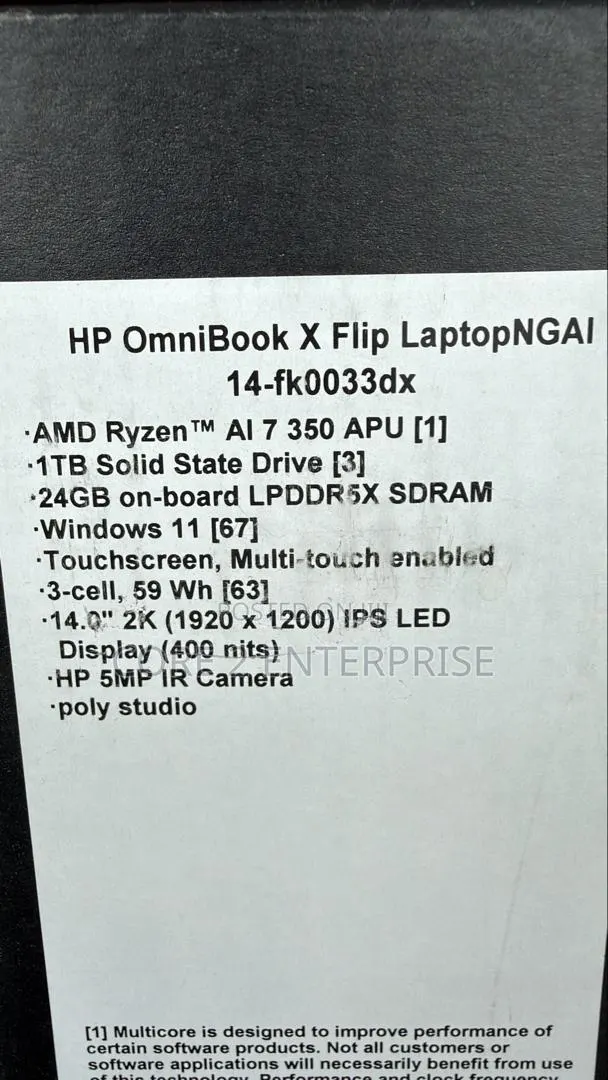 New Laptop HP OmniBook X Flip 14" 24GB AMD Ryzen 7 SSD 1T · Photo 1