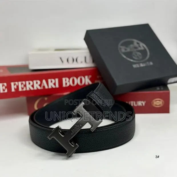 Elegant Men's HERMES High Quality Leather Belt · Photo 1