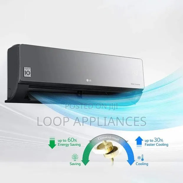 New 2.5HP LG Artcool Inverter S4-Q24k2rtd Air Conditioner - Black · Photo 1
