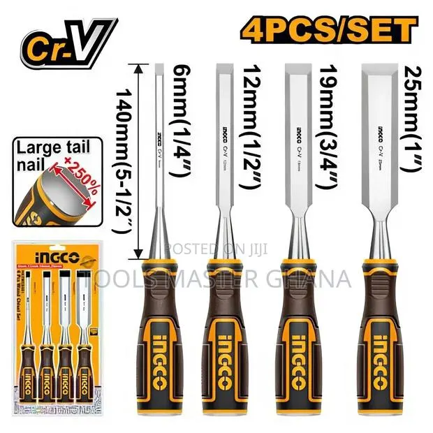 4 Pcs Wood Chisel Set - Hktwc0401 · Photo 1