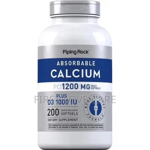 Piping Rock Absorbable Calcium Softgels 1200 Mg Plus D3 1000iu 200 Gel · Photo 1