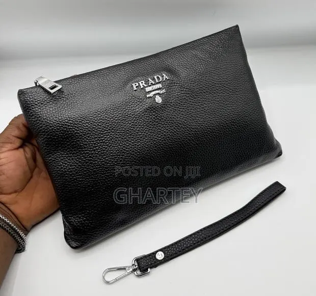 Premium Leather Clutch Bag – Black · Photo 1
