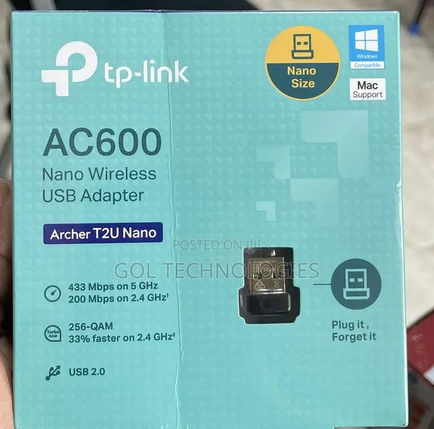 TP-Link Ac600 Nano Wireless USB Adapter Archer T2u Nano Dual Band · Photo 1