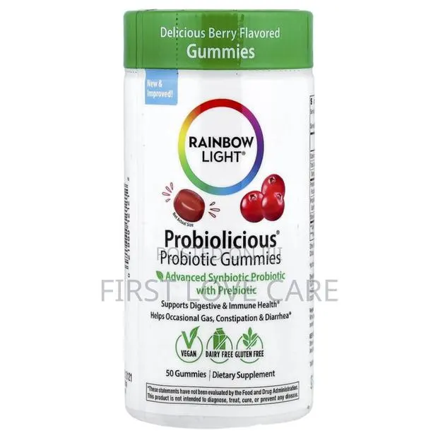 Rainbow Light, Probiolicious Probiotic Gummies, Delicious Berry 50 Gum · Photo 1