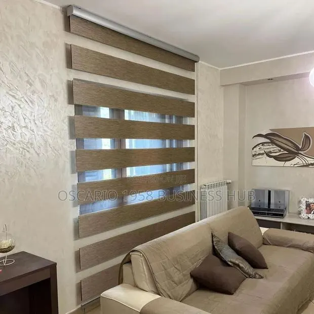 Warehouse Modern Zebra Design Window Curtain Blinds · Photo 1