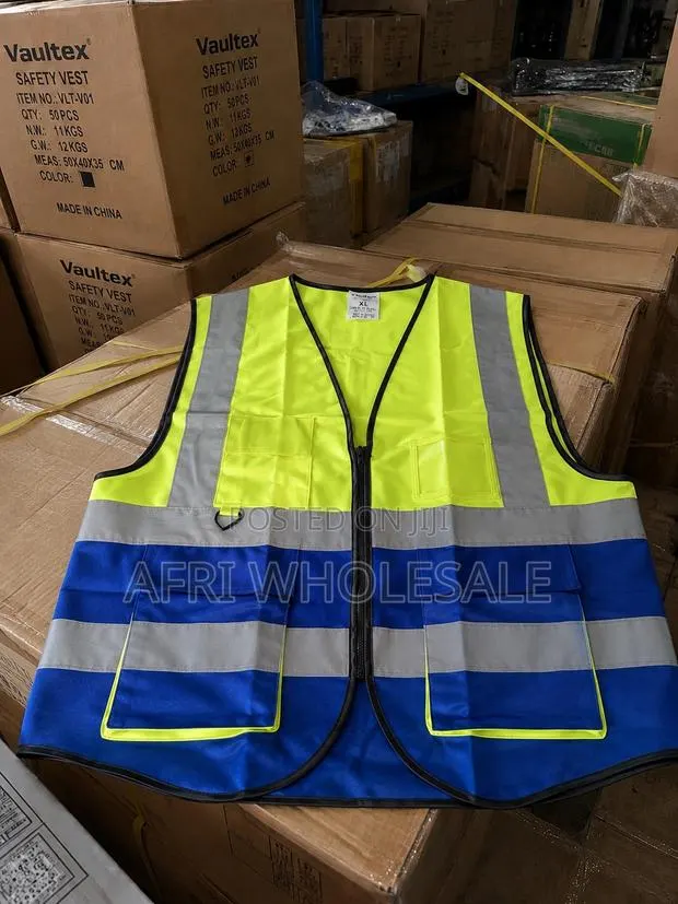 Premium Thick Industrial Vaultex Safety Vest High Visibility Workwear · Photo 1