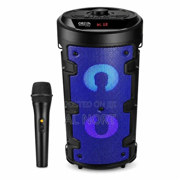GREEN LYCA Portable Bluetooth Speaker – Wireless 5.0 – RGB Lighting · Photo 1