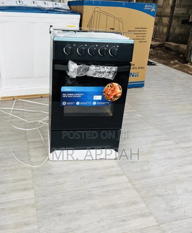 Extremely Quality Midea 4 Gas Burner With Grill(Black)Glass Oven · Photo 1