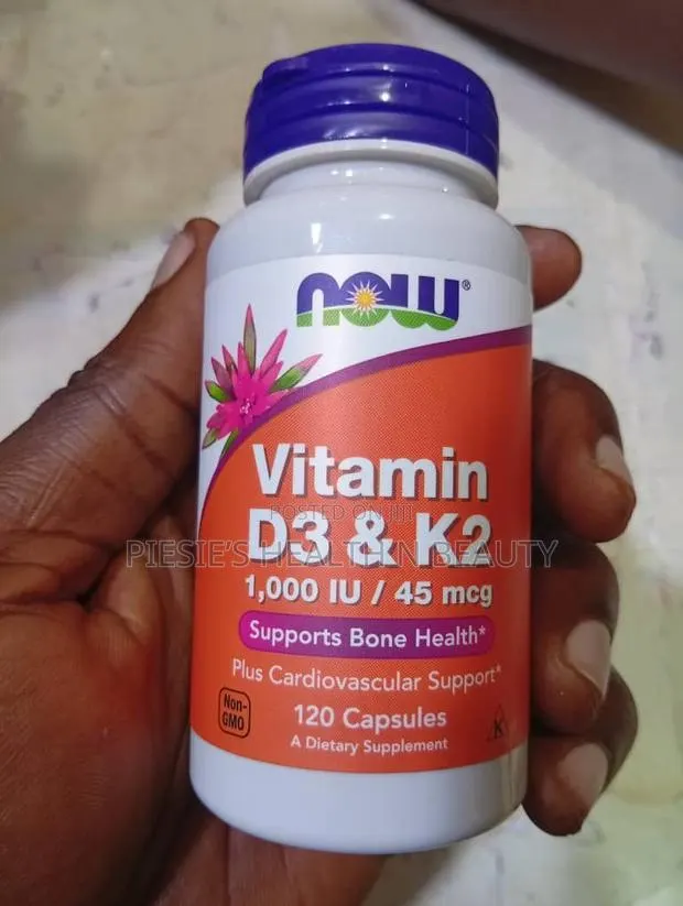 Now Foods, Vitamin D-3 K-2, 1000 Iu/45 McG, 120 Capsules · Photo 1